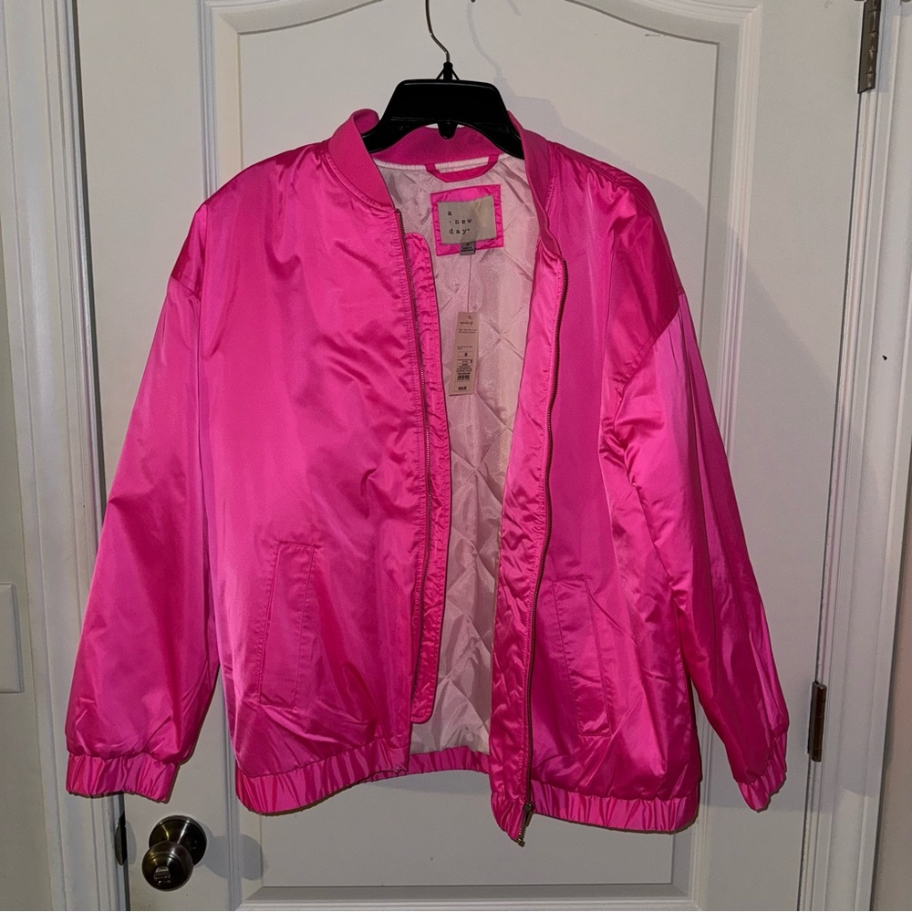 Vibrant Pink Bomber Jacket